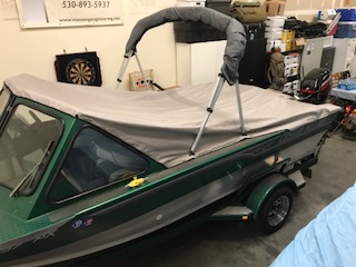 Grey Marine Polyester Boat Cover - Custom Fit